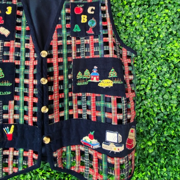 Back to school vintage vest for teachers! - Picture 4 of 5